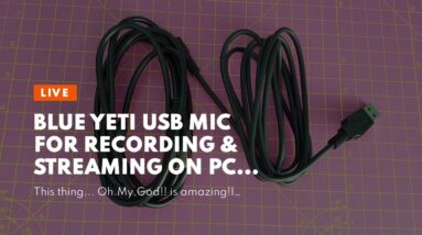 Blue Yeti USB Mic for Recording & Streaming on PC and Mac, 3 Condenser Capsules, 4 Pickup Patte...