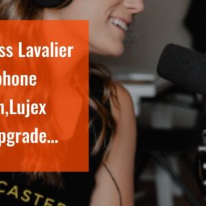 Wireless Lavalier Microphone System,Lujex New Upgrade Portable Rechargeable 2.4G Wireless Lapel...