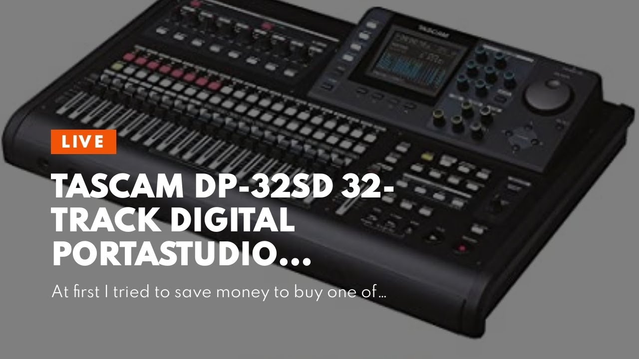 Tascam DP32SD 32Track Digital Portastudio MultiTrack Audio Recorder,Black