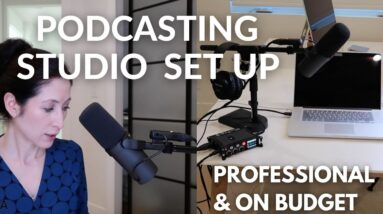 Professional PODCASTING studio for $1,184 | Podcasting equipment setup for beginners on a budget