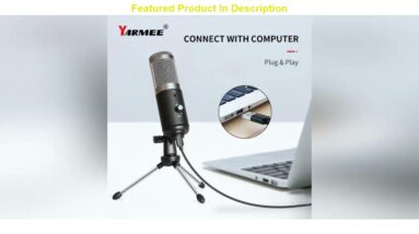 Unboxing Usb Microphone Professional Studio Mic Condenser Podcast Computer Microphone With Tripod F