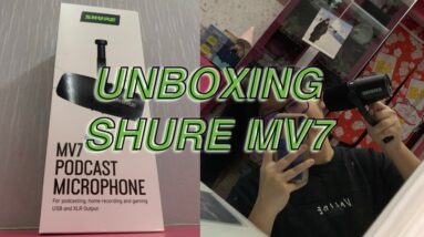 unboxing shure mv7 usb + singing test