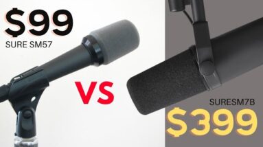 It is worth it?  SM7B vs the Sure 57 for Podcast Vocals - $100 VS $400 Podcast Microphone Setup