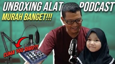 UNBOXING PODCAST EQUIPMENT FROM SHOPEE | PAKET PODCAST DUA ORANG MURAH! | MBA ADILLA AND FAMILY