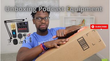 Unboxing New Podcast Equipment from Amazon l Best Podcast Set Up for Under $100 l POD